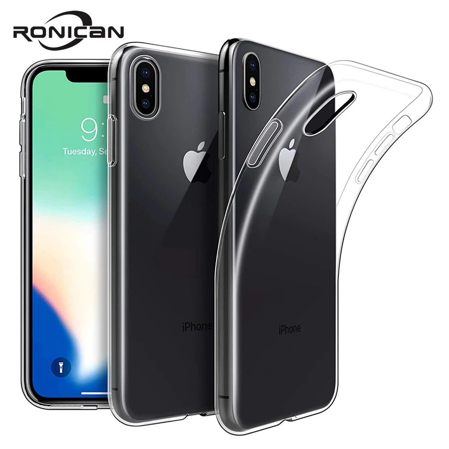 Soft TPU For iPhone XS Max Case Clear Thin Cases MAX XR X 7 PLUS 8 6S 6 5 5s SE Crystal Silicone Cover case | Мобильные телефоны и