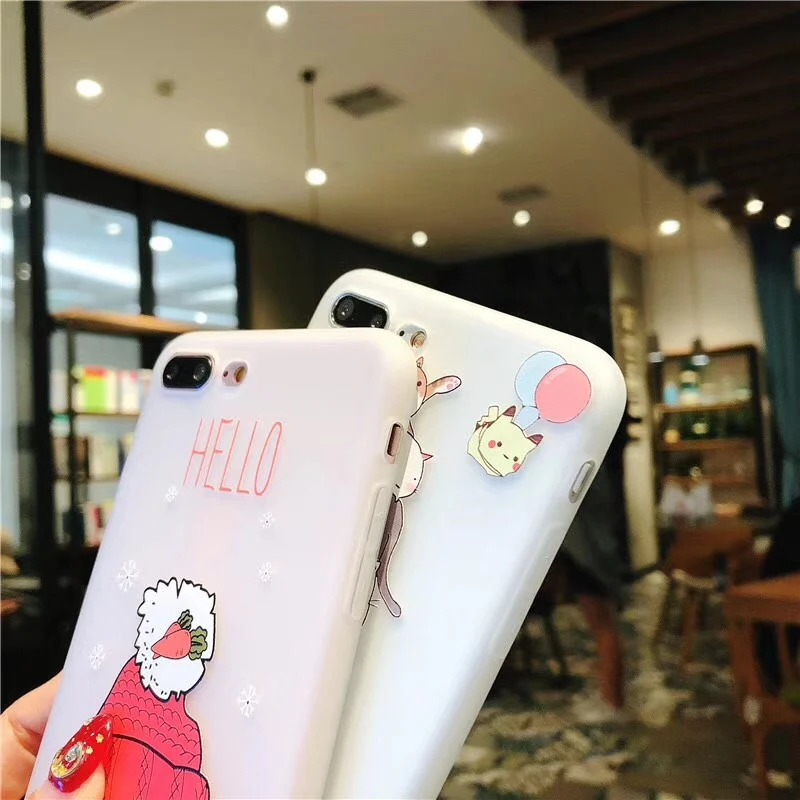 Moskado чехол для телефона iPhone 6 6s 7 8 Plus X 5 5S SE Модный 3D рельефный милый мультяшный Кот