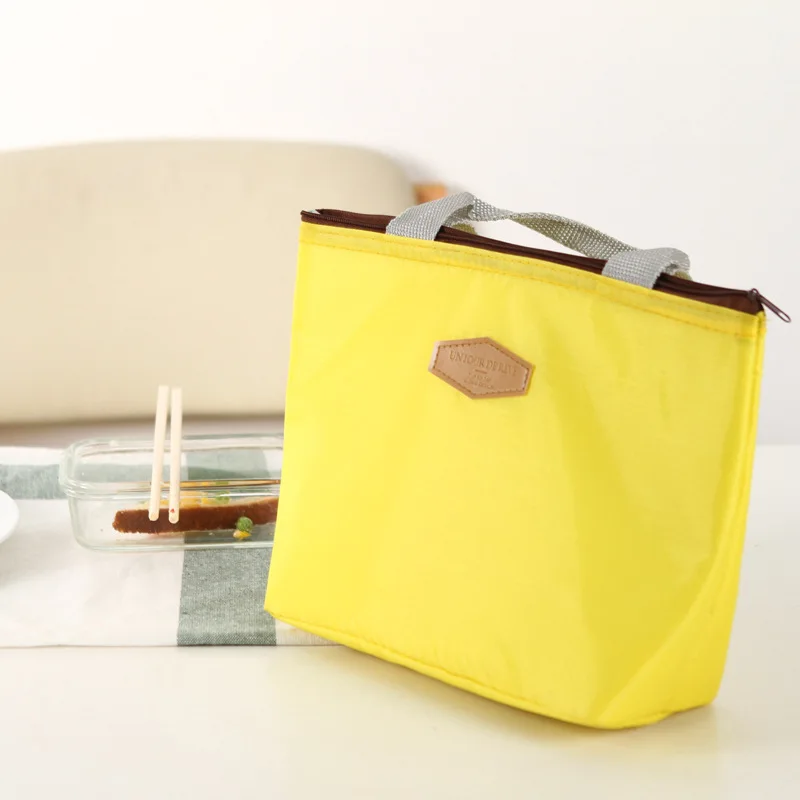 Solid Lunch Bags Women Portable Functional Canvas Stripe Insulated Thermal Food Picnic Kids Cooler Box Bag Tote | Багаж и сумки