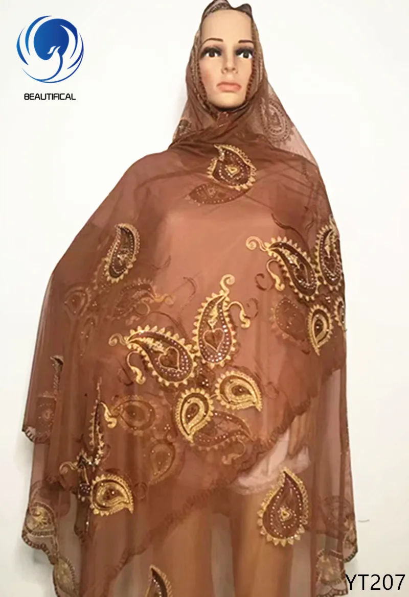 Красивый нигерийский головной убор gele Африканский шарф ткань для женщин 2018