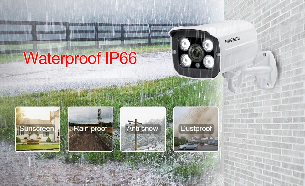 MISECU H.265 аудио камера Запись звука DC 12 В 48 В POE водонепроницаемый металл 2.0MP Full HD Детектор движения RTSP FTP Onvif ночное видение