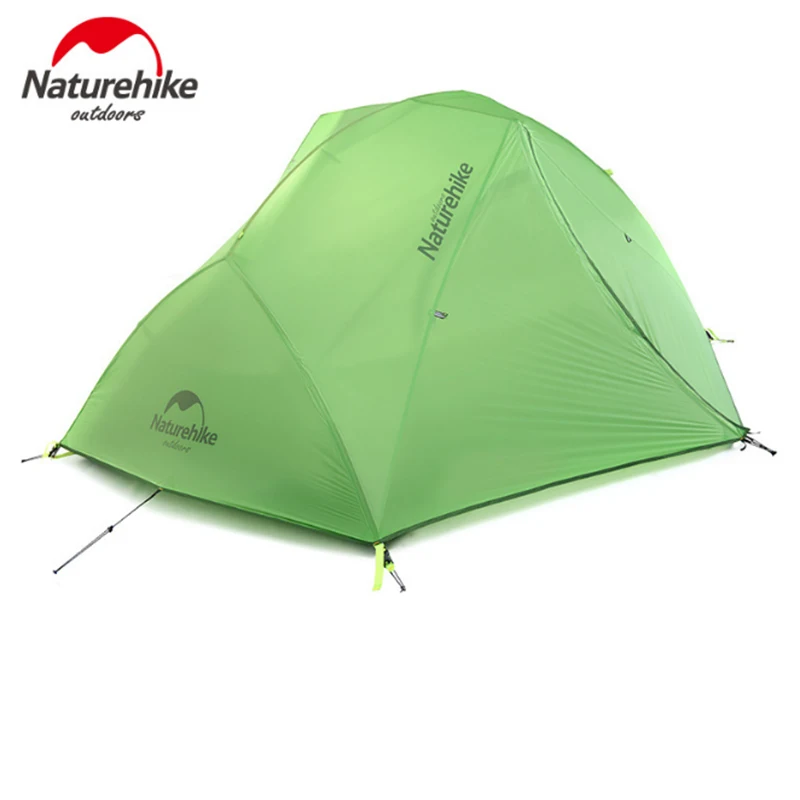 light green Двухслойная палатка Naturehike для 2 человек, водонепроницаемая палатка для улицы, Всесезонная палатка для кемпинга, альпинизма - Цвет: light green