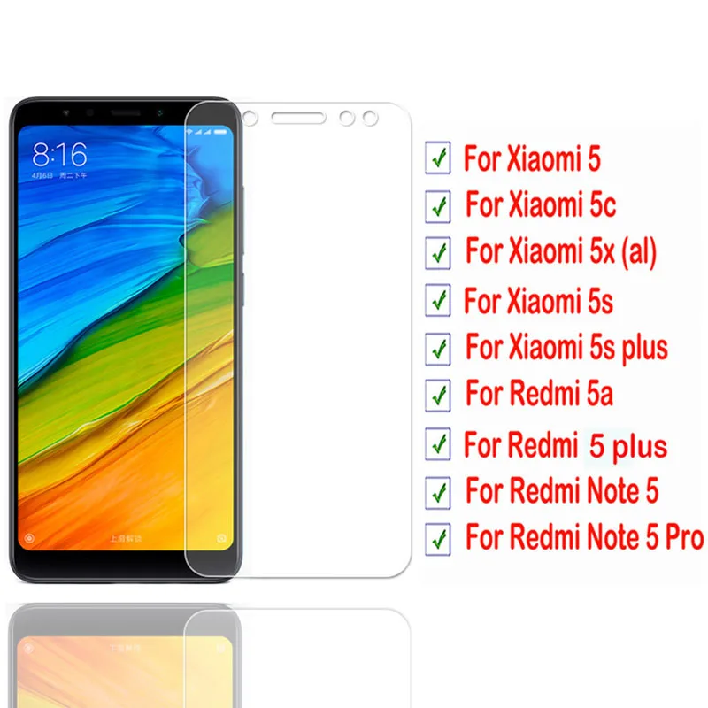 Защитное стекло для xiaomi redmi note 5 Pro my a1 закаленное Xiomi Xaomi Ksiomi 5X 5C 5S Plus mi X5 S5 A5|Защитные
