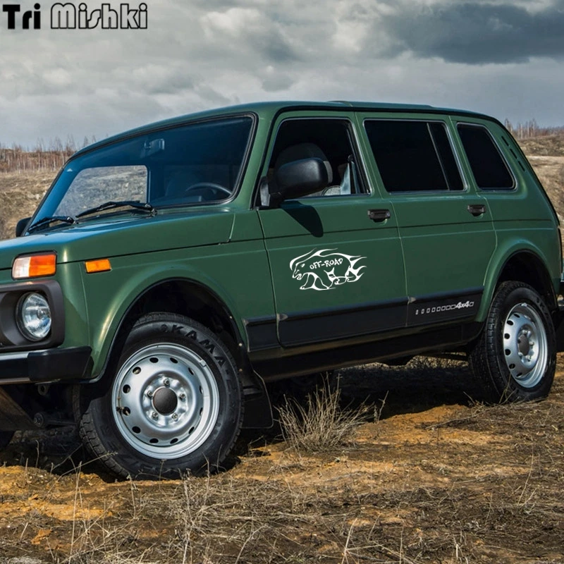 Tri Mishki HZX427 12*21.8см 4x4 off-road 4х4 оф роуд наклейки на авто автомобиль наклейка |