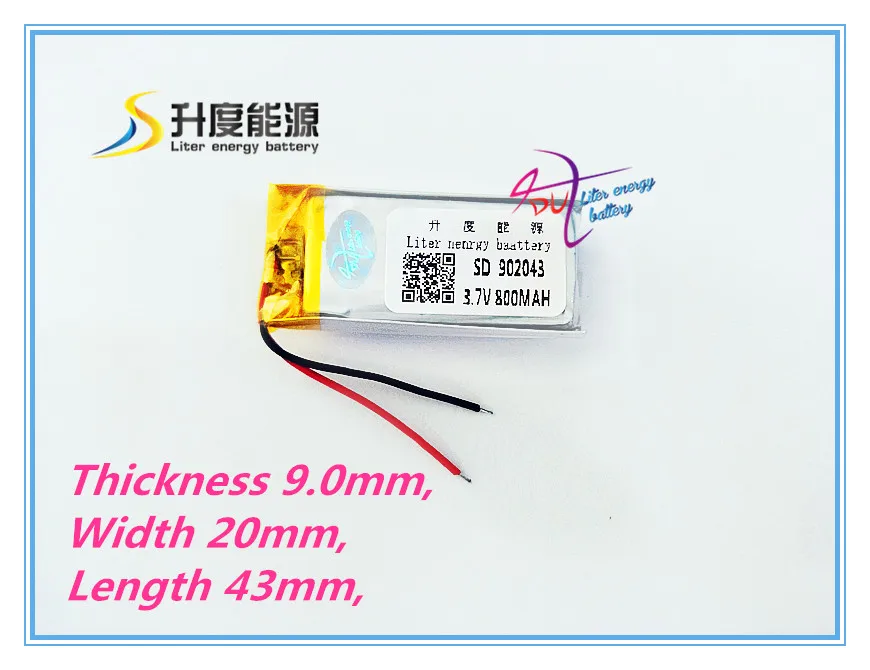 

3,7 В планшетный аккумулятор, литий-полимерный аккумулятор 902043 MP3 MP4 MP5 GPS 800 мАч, беспроводные наушники