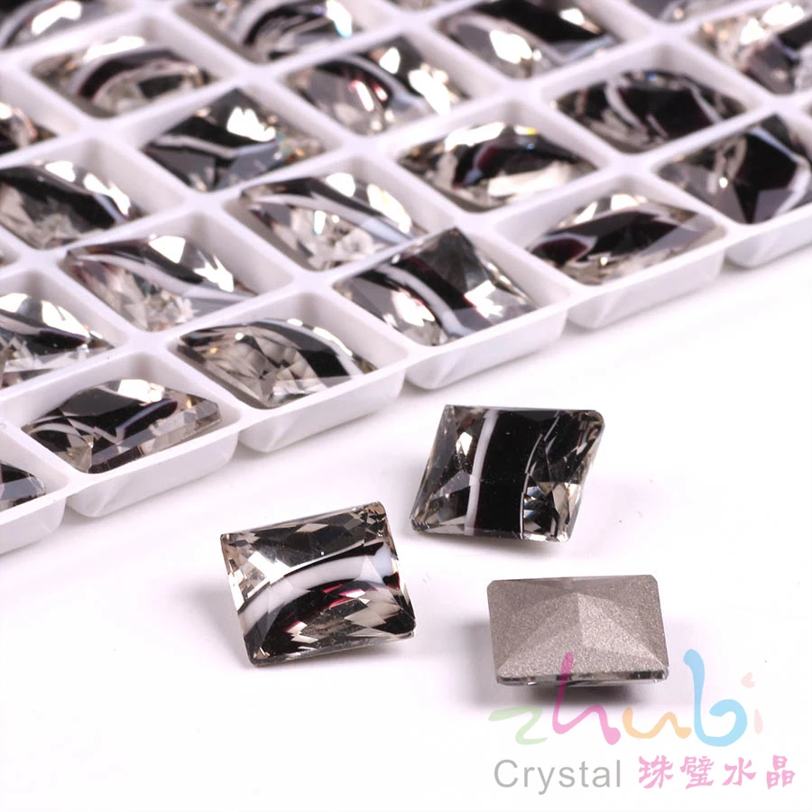 Хрустальные Квадратные бусины сделай сам 10/12 мм прозрачные чешские стеклянные