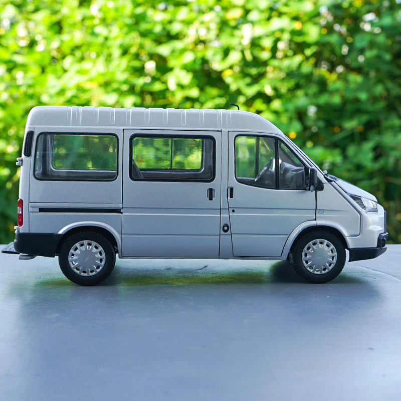 1:18 литая модель для JMC Teshun Transit Silver MPV игрушечный автомобиль из сплава миниатюрная