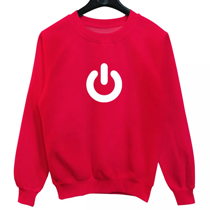 La maxpa перезапуска свитшот с принтом Повседневное Crewneck человек капюшоном Красная