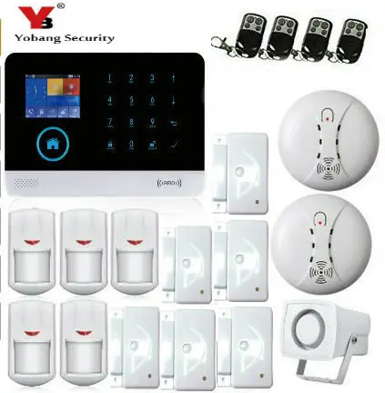 Yobang Security WIFI Wireless Smoke Detector Home Safety Android IOS APP Control Alarm System Wired Indoor Siren Russian Spanish |