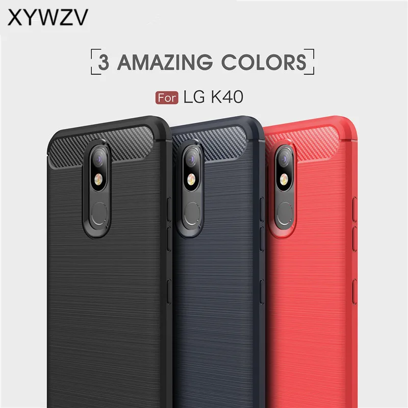 For LG K40 Case Luxury Armor Phone Bumper Rubber Soft Silicone K12 Plus Back Cover Fundas |