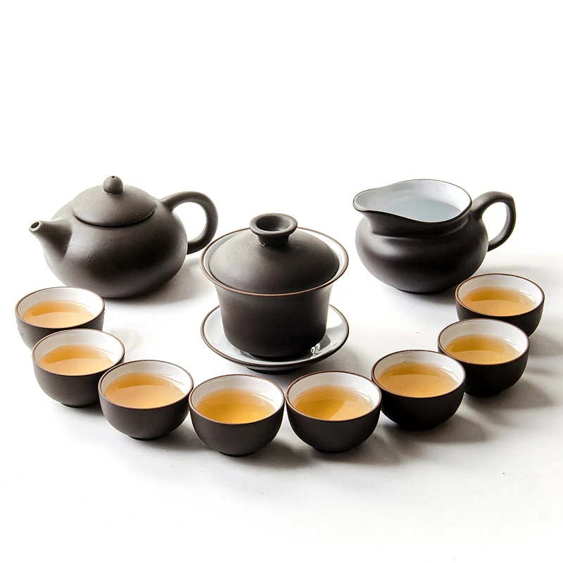 

Набор из китайского чайника и чашки, для красного халата, фарфоровый чайный набор, заварник, чайный сервиз, подача чая, чашка B029