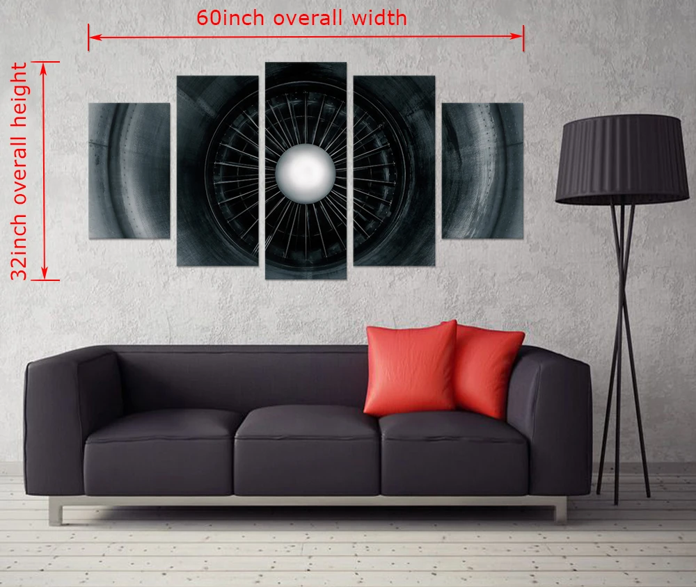 5 шт. холст настенная живопись винтажный пропеллер авиационный двигатель
