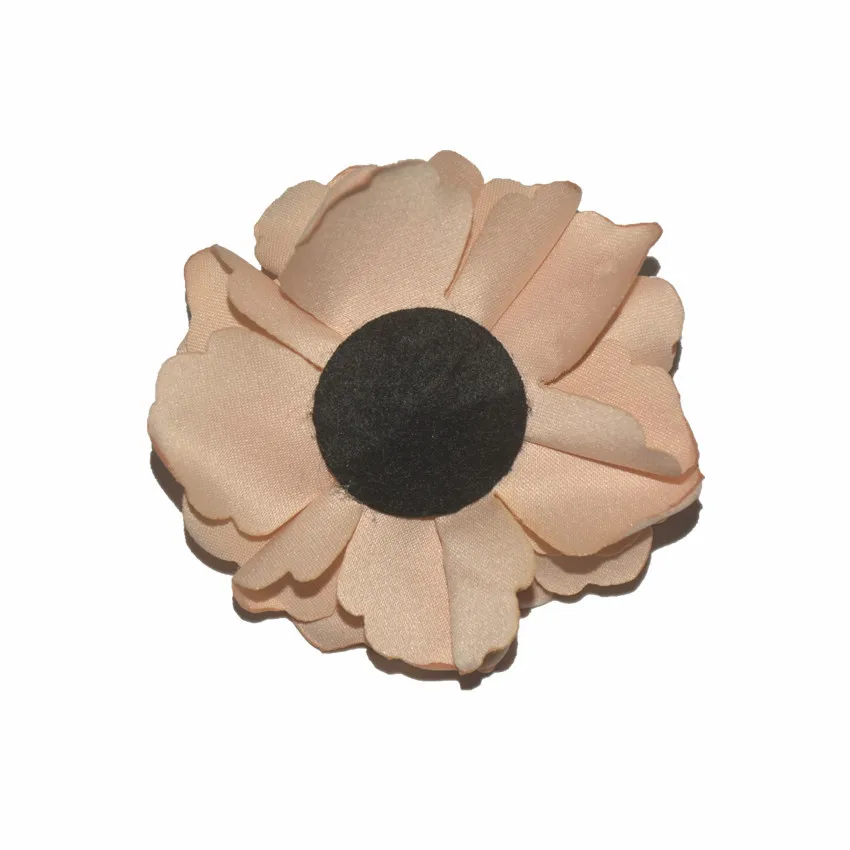 

MengNa 60Pc 3" Burning Flowers Satin Roll Flower Burned flower Girls Vintage Soft Artificial Fabric Flower For Headband Headwear