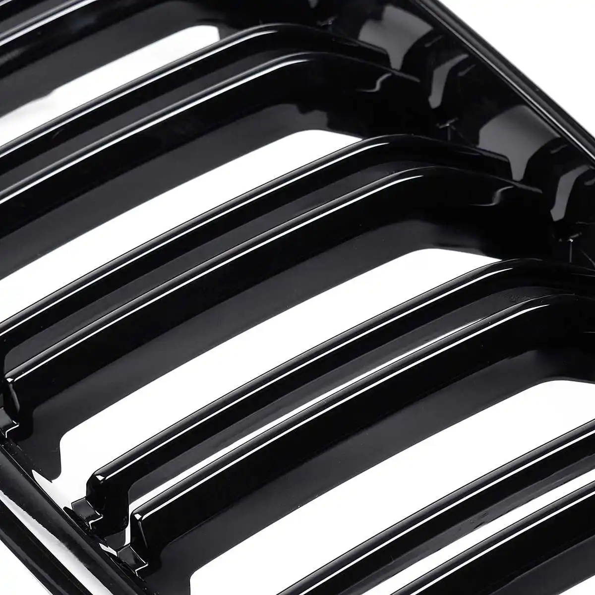 

1Pair Gloss Black 2 Slat Car Front Bumper Kidney Grill Grilles for BMW 2 Series F22 F23 F24 2014 15-2018 Car Styling Accessories