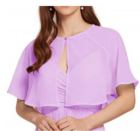 lilac Сапфировое свадебное vestido de festa Женская шаль болеро шифон вечернее свадебное накидка Болеро накидка - Цвет: lilac