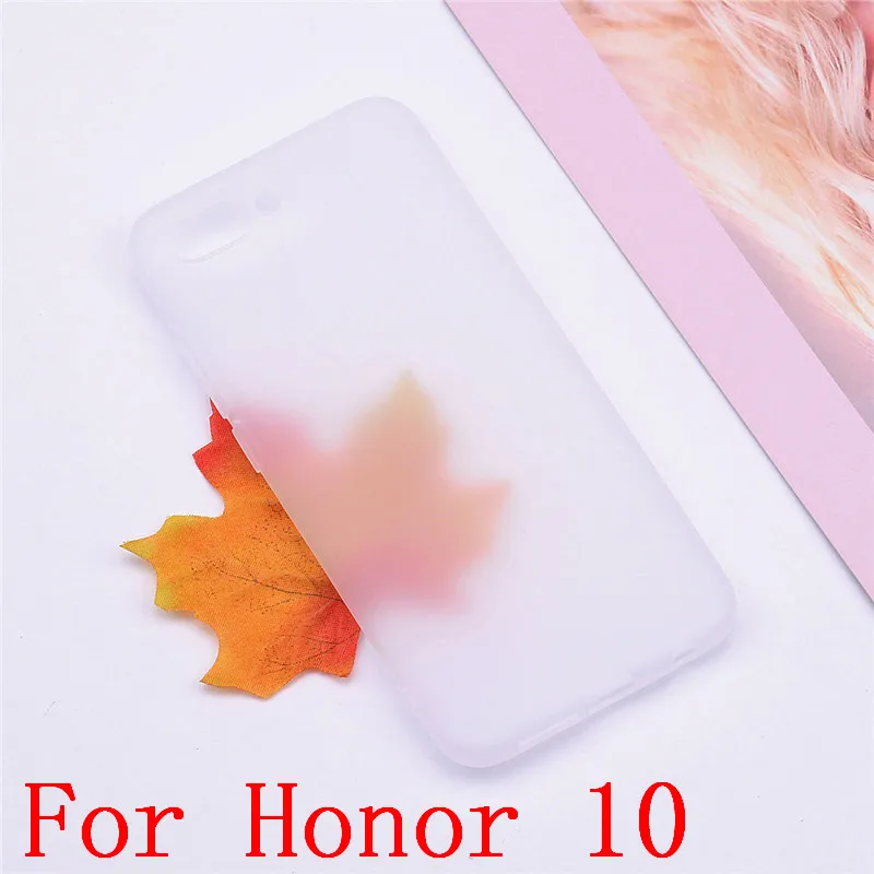 Чехол для huawei honor 10, силиконовый чехол, 5,84, мягкий ТПУ чехол для honor 10, coque etui hoesje funda on, для huawei honor 10, чехол для телефона s - Цвет: Transparent white