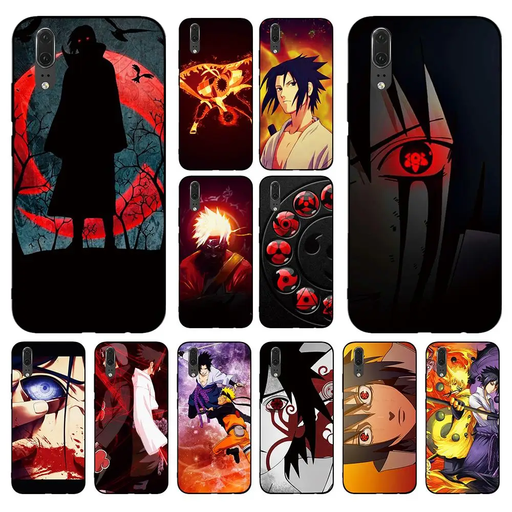 Naruto naruto in black and red style for Huawei P8 P9 P10 P20 P30 Lite Pro P Smart 2016 2019 TPU Soft Silicone | Мобильные телефоны