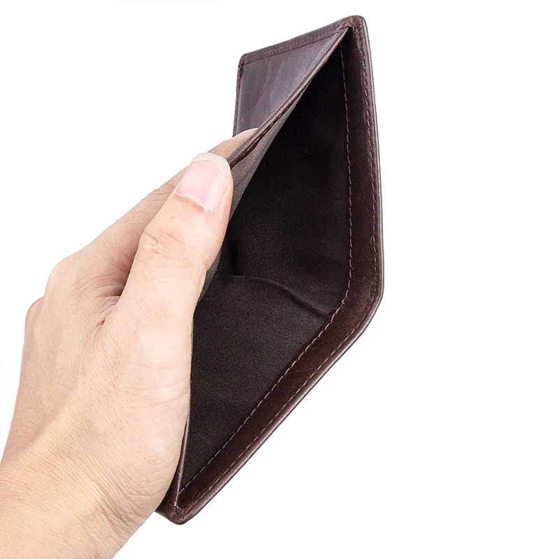 Genuine Leather Men's fashion Purse Card Holder New Style Wallet Brown Color Causal Pocket | Багаж и сумки