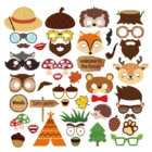 Сафари джунгли вечерние украшения Лесной DIY Photobooth реквизит с изображением Животные Фотокабины Реквизит Baby Shower детский праздничный костюм вечерние поставки