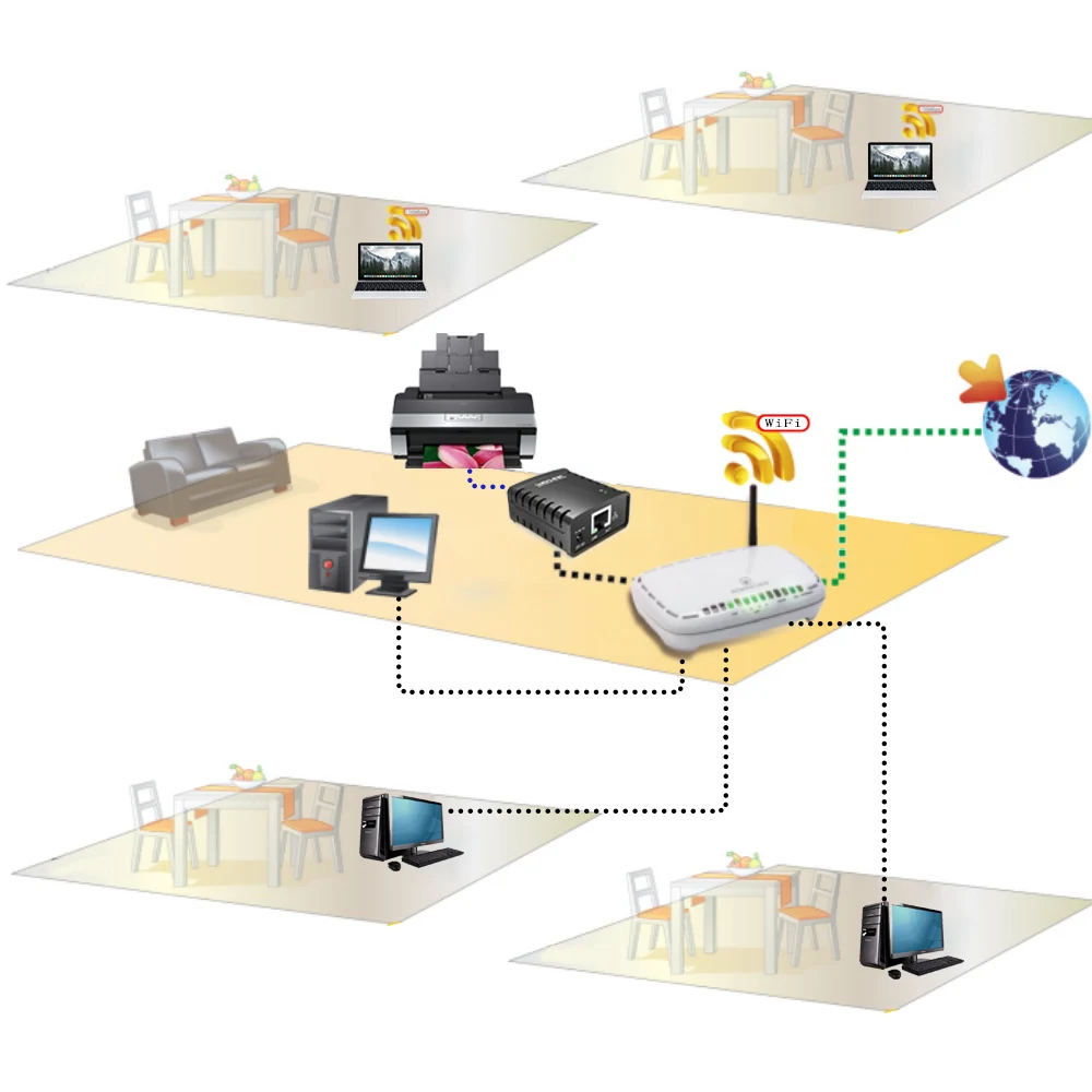 Wavlink 10/100 Мбит/с Ethernet для USB 2,0 сетевой LPR сервер печати LPR MFT печать Ethernet порт обмена LAN сетевой адаптер принтера