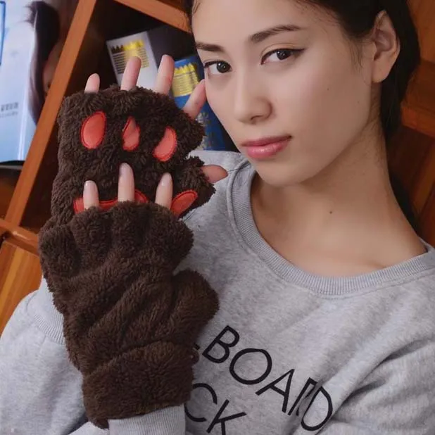 Новинка 2016 женские термостойкие перчатки с полупальцами | Аксессуары для одежды