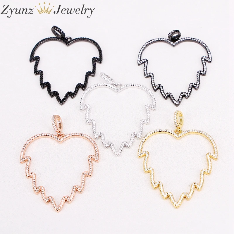 5 Strands ZYZ303-8083 Micro Pave CZ Stones Copper Metal Hollow Maple Leaf Pendant Jewelry Handmade Necklace | Украшения и