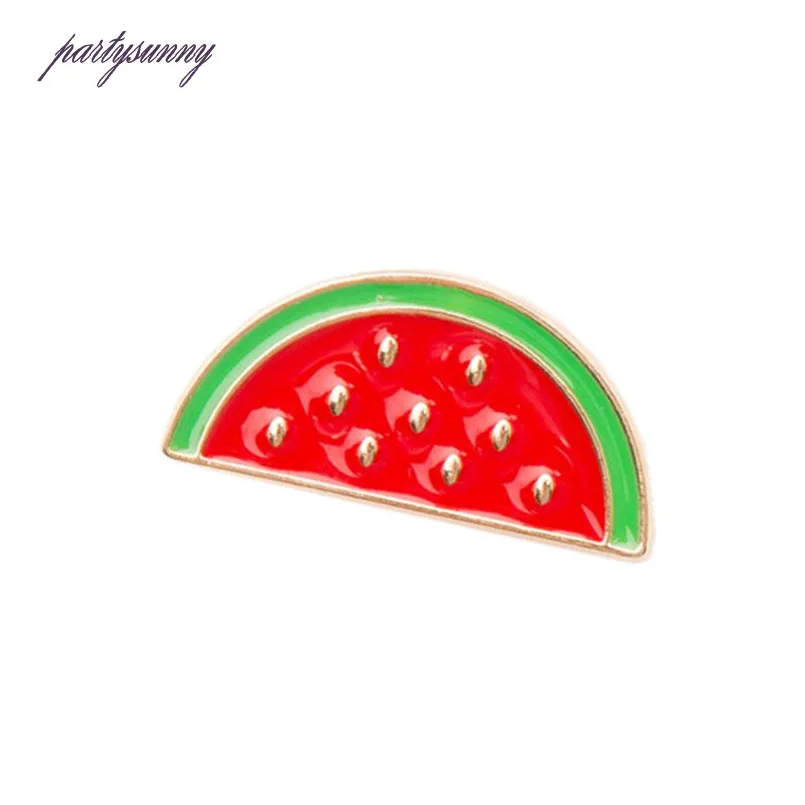 PY 5 шт./компл. разноцветной эмалью Булавки знак Радуга арбуз eapple дятел Kawaii значок