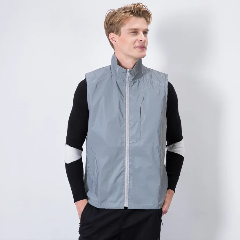Top quality men women vests reflective spring autumn night sleeveless jackets hip hop streetwear reflect light waistcoat | Мужская