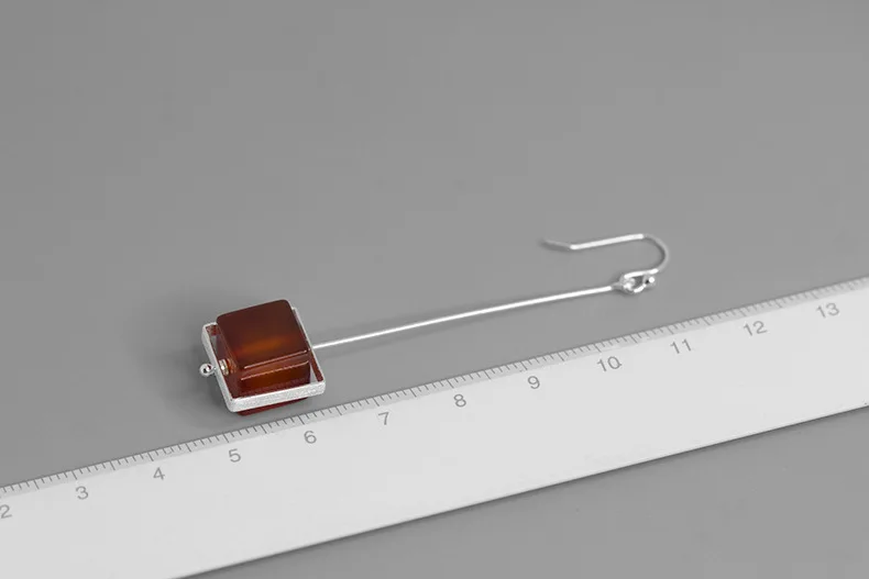 INATURE 925 пробы серебро натуральный агат Молот любви Висячие серьги для женщин