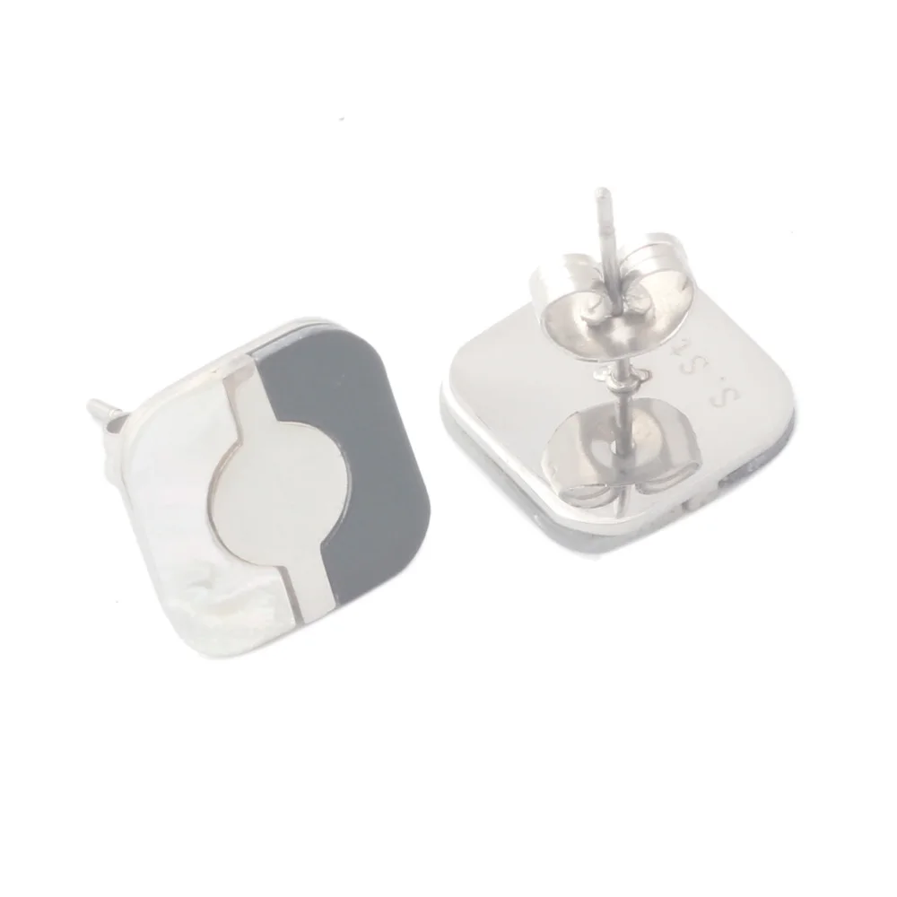 Хит продаж модная подвеска 316L индивидуальная из нержавеющей стали черно белые