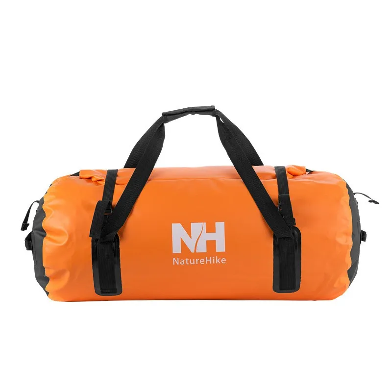 yellow Naturehike Водонепроницаемая Сумка дорожная 60L сухая сумка с ремешком сумка для хранения на открытом воздухе Дорожная плаванье рафтинг портативная оранжевая дорожная сумка - Цвет: yellow