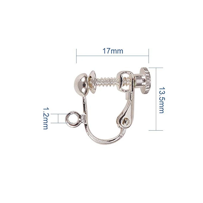 Латунные винтовые зажимы для сережек серебристого цвета 300 шт.|earring converter|5mm