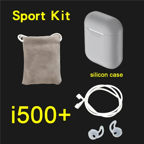 i500 sport kit gray I500 наушники-вкладыши tws с 1:1 Беспроводной наушники 6D супер бас i500 наушники-вкладыши tws с pk i10 i12 i10tws i11 i20 i60 i80 i100 i200 - Цвет: i500 sport kit gray