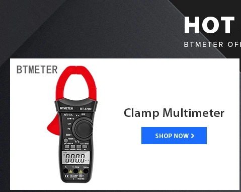 BTMETER Цифровой мультиметр-зажим, Автоматический диапазон Bluetooth амперметр, сопротивление, температура, Удержание данных для электрического амперметра HVAC