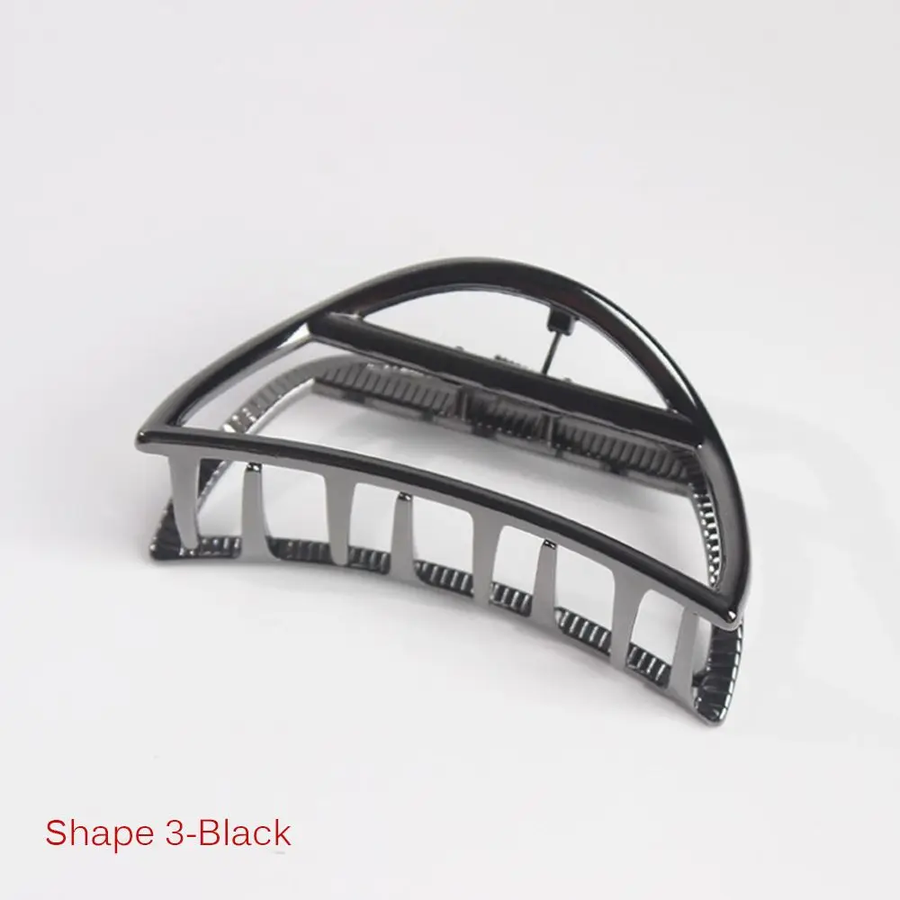 shape3black 1 шт., Классический розовый Золотой геометрический стильный зажим для волос для женщин, заколки для волос, держатель для хвоста, булочка, аксессуары для волос - Цвет: shape3black