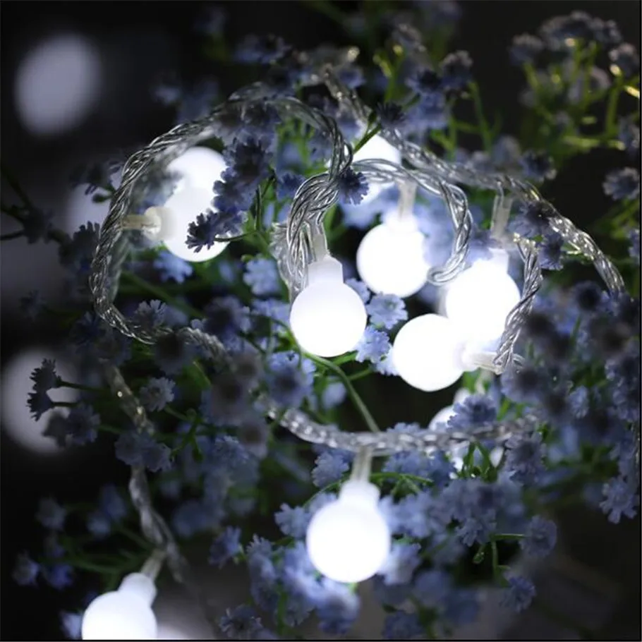 Заводская распродажа AC220V 10 м 50LED Cherry Шаровые строка огни Праздник Свадьба