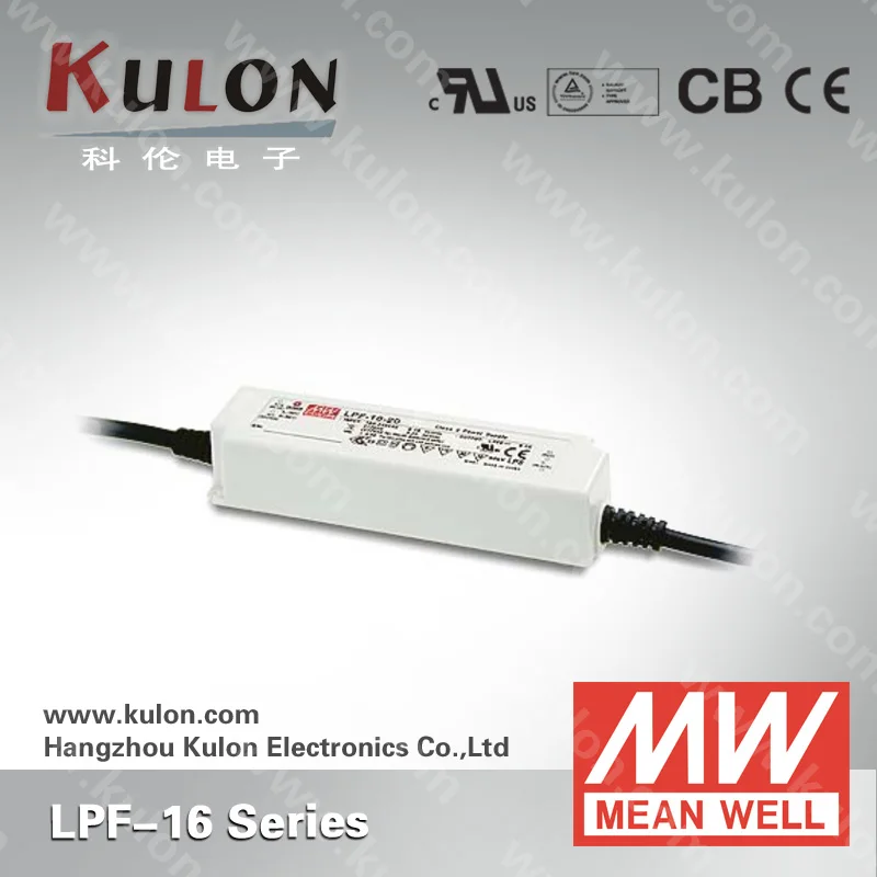 Подлинная Meanwell LPF-16-30 переменного/постоянного тока, Производство Китая Водонепроницаемый светодиодный драйвер 16,2 W 0.54A 30Vdc постоянный ток источника питания PFC для светодиодный освещения