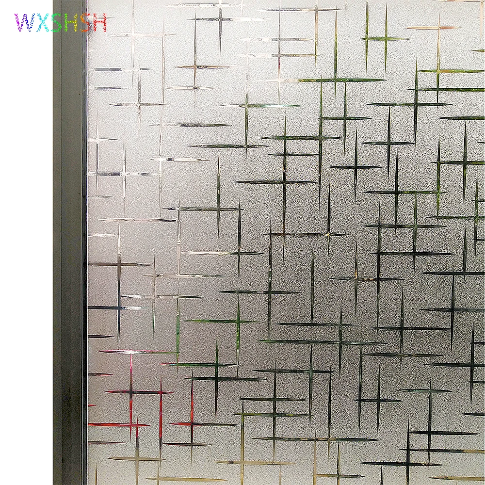 2 м крест накрест декоративные непрозрачные матовые оконные Плёнки статическая