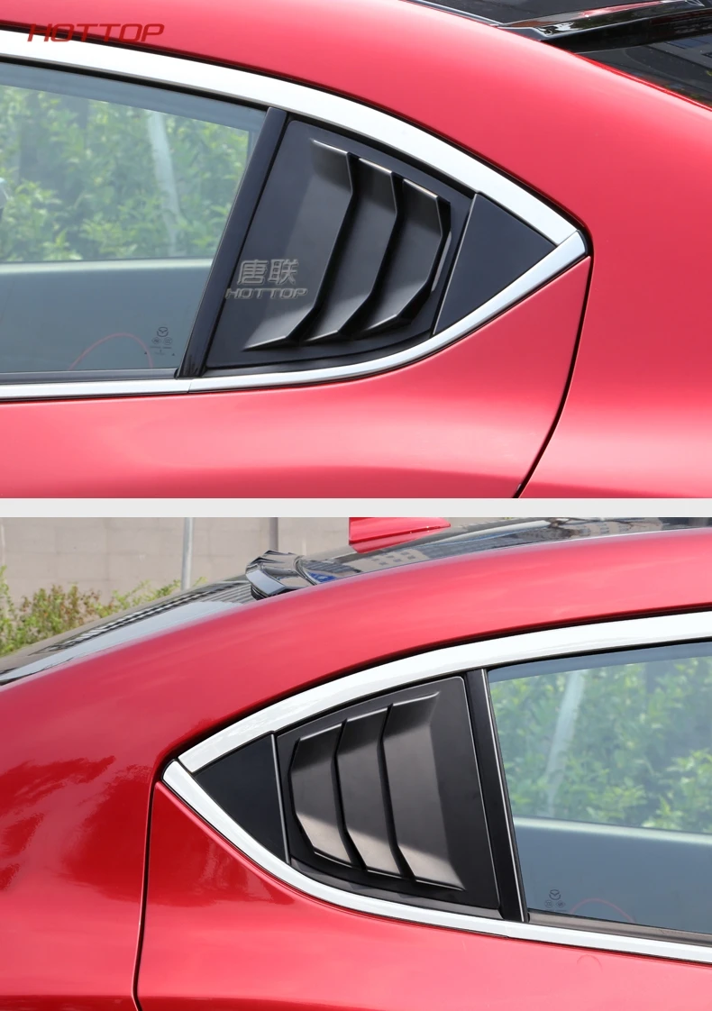 2 шт. для Mazda 3 Axela- задняя треугольная оконная декоративная полоска накладная розетка красный/глянцевый/углеродное волокно узор