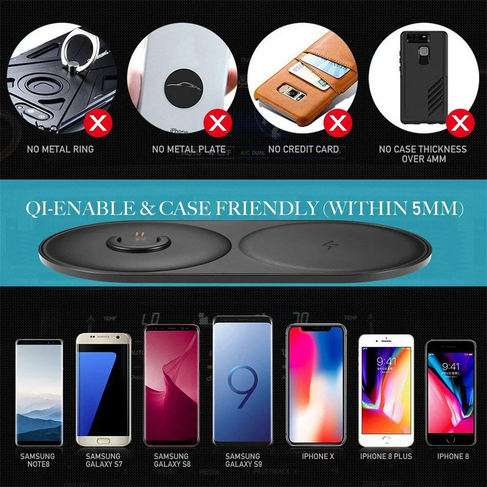 2в1 usb зарядная док-станция базовый держатель зарядное устройство для Bose SoundLink вращается для samsung S9 D.11