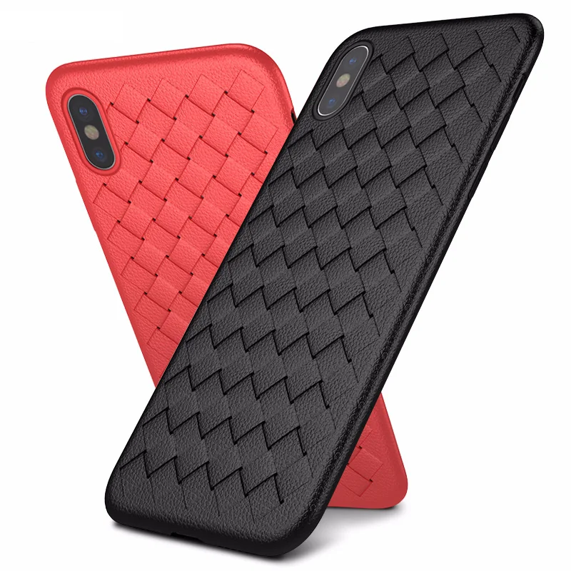 Boomboos Классический Кожаный Плетеный мягкий дышащий сетчатый чехол для iPhone Xs iphone Max