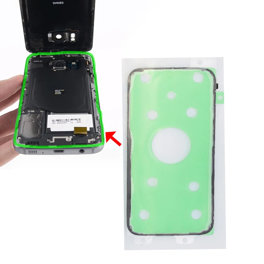 100 шт./лот оригинальная нарезанная задняя крышка батарейного отсека наклейка