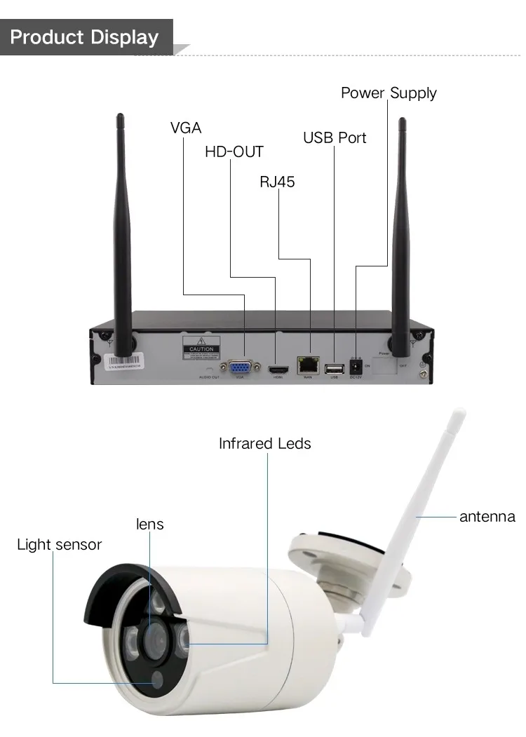 4CH 960 P H.265 Беспроводной NVR видеокамера с Wi-Fi Системы 1" монитор WIFI NVR наборы наружного видеонаблюдения IP Камера системы видеонаблюдения