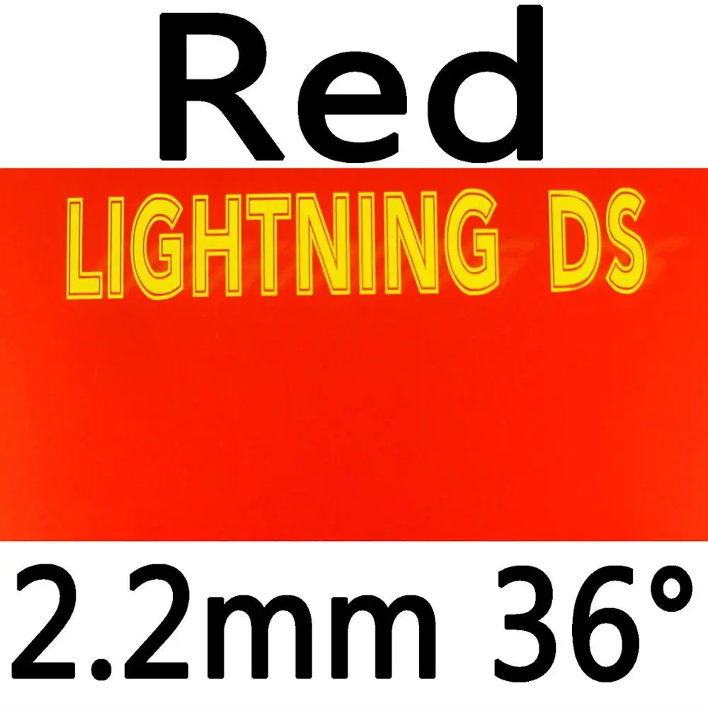 red 2.2mm H36 61 second Lightning DS NON-TACKY Pips-в настольный теннис пинг-понг резиновый с губкой для combe ракетки для пинг-понга - Цвет: red 2.2mm H36