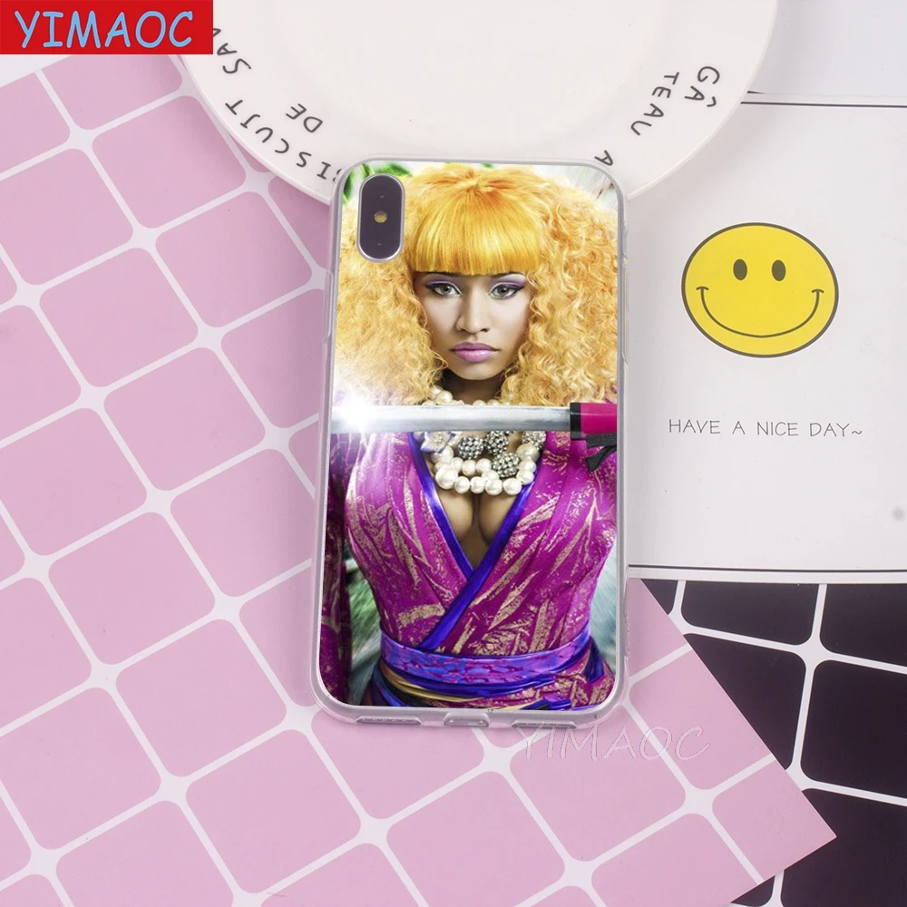 Мягкий чехол YIMAOC Rap singer Nicki Minaj из ТПУ и силикона для iPhone 8 7 6 6S Plus 5 5S SE X XR XS 11 Pro Max |
