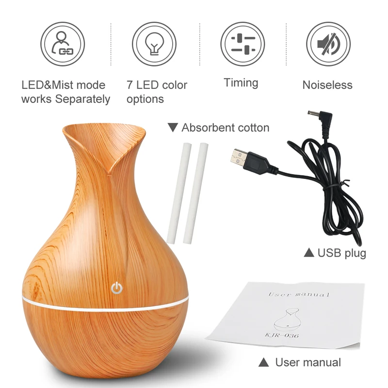 Diffuserlove 130 мл увлажнитель воздуха USB Мини Арома эфирное масло диффузор с 7