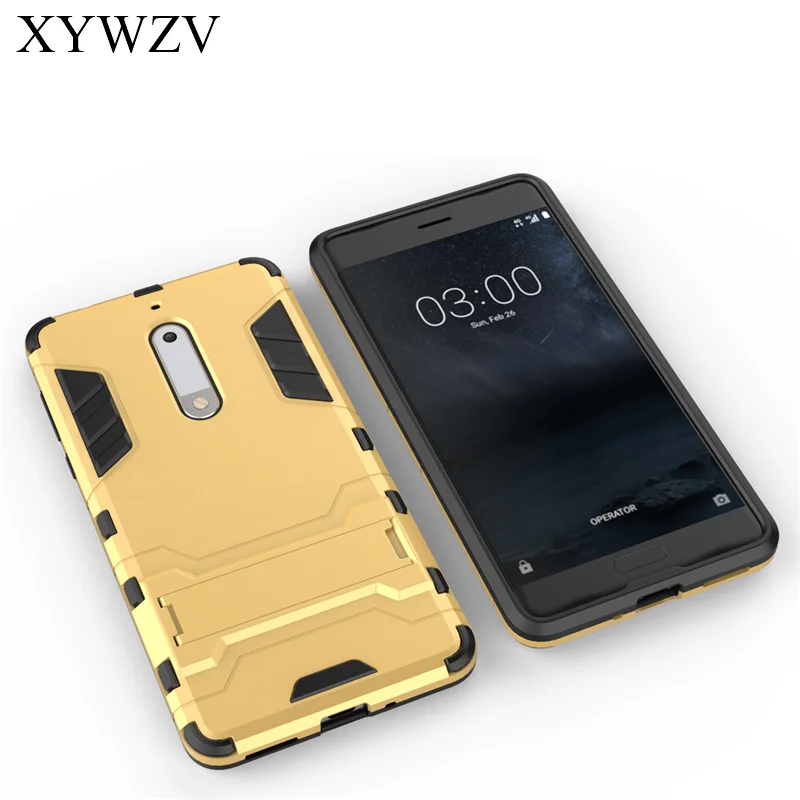 For Cover Nokia 5 Case Silicone Robot Hard Rubber Phone Coque XYWZV |