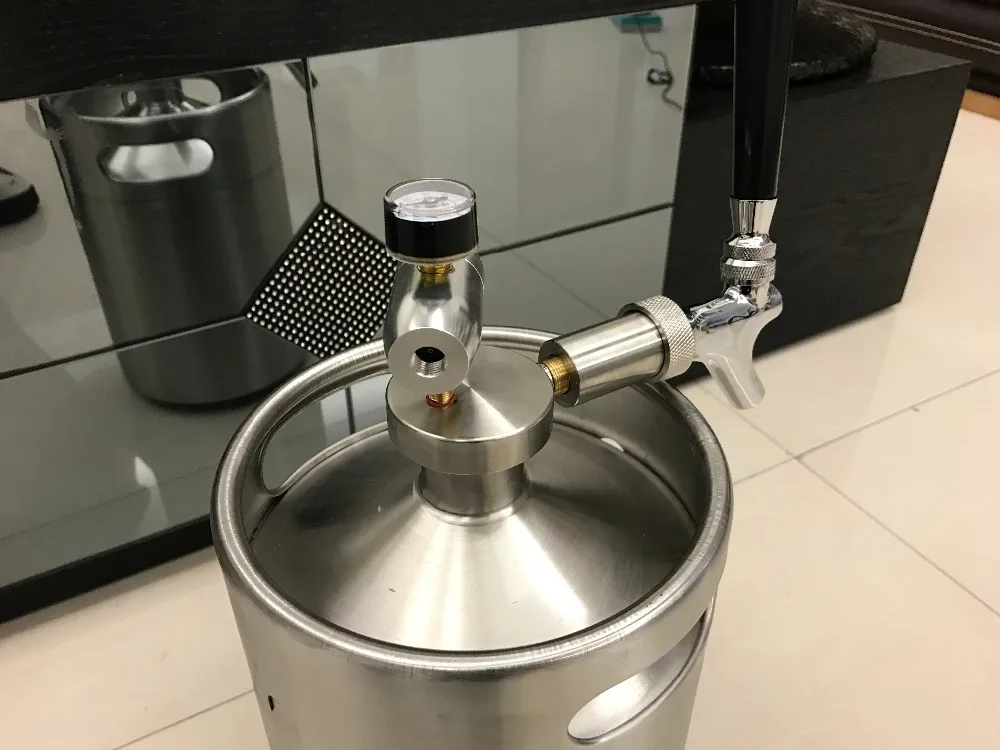 Homebrew 5L мини бочонок пива Growler + пиво копье с краном кран CO2 инжектор Премиум|beer