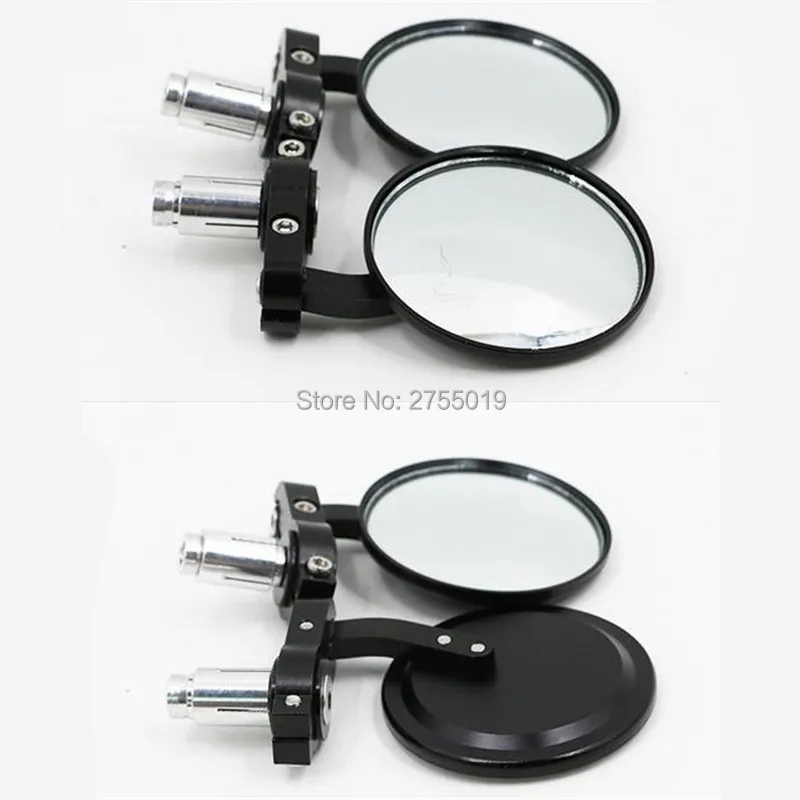 universal Aluminum motorcycle round handle bar Side Mirrors For Suzuki Kawasaki Honda Yamaha cafe racer 5 colors | Автомобили и