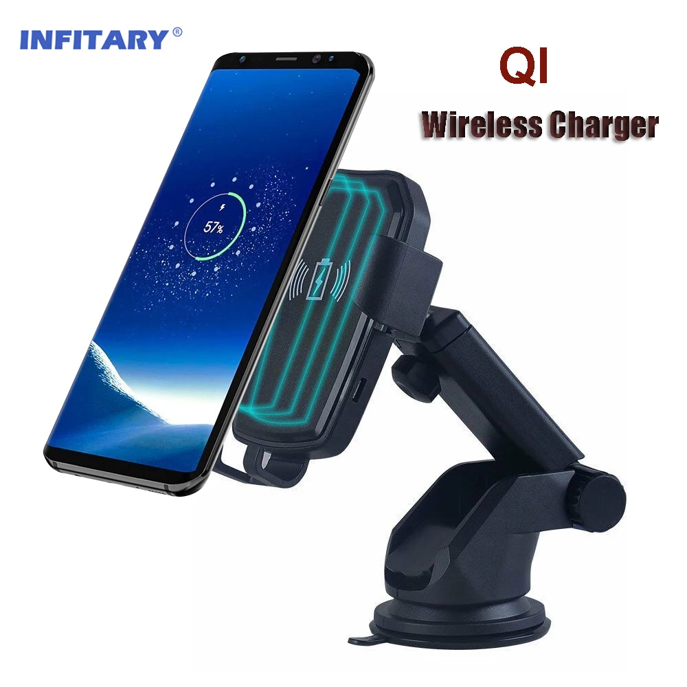 cell phone wireless charger car qi fast charging stand holder for iphone x 8 plus samsung galaxy s8 s7 edge | Электроника